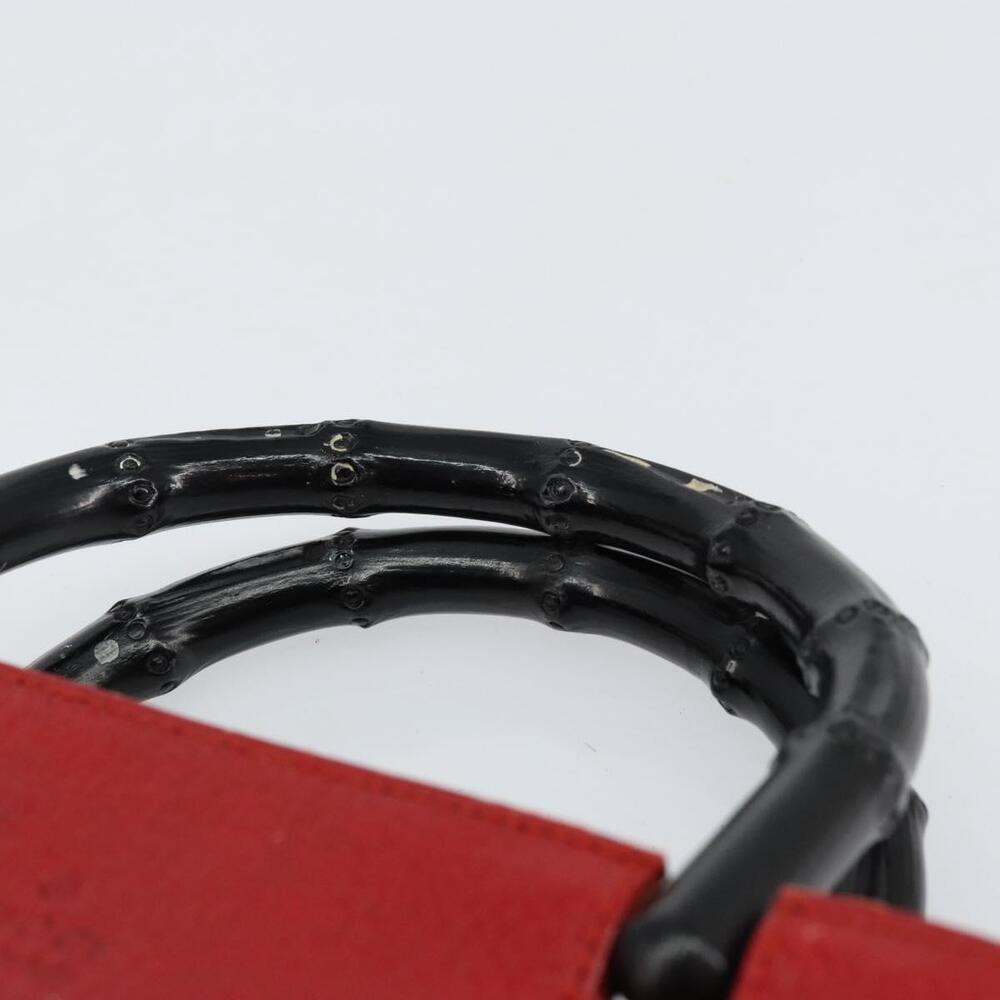 GUCCI Bamboo Hand Bag Leather Red 002 1061 Auth ep12097 - Picture 8 of 16